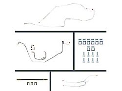 The Right Stuff Detailing Pre-Bent Front Disc Conversion Rear Drum Brake Line Kit; Stainless Steel (1967 Camaro w/ Manual Brakes)