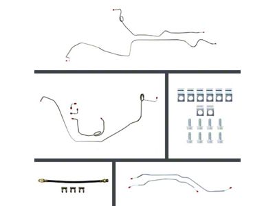 The Right Stuff Detailing Pre-Bent Front Disc Conversion Rear Drum Brake Line Kit; Stainless Steel (1969 Camaro w/ Manual Brakes)