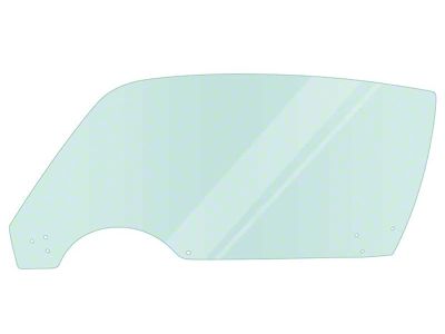 Front Door Window Glass; Light Green Tint; Driver Side (70-81 Camaro)