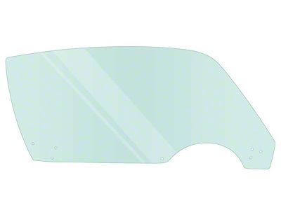 Front Door Window Glass; Light Green Tint; Passenger Side (70-81 Camaro)