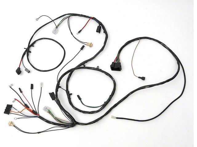 Camaro Front Light Wiring Harness, V8, For Cars With Air Conditioning & Warning Lights, 1970