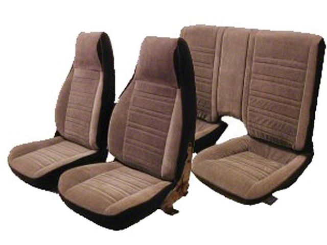 Camaro Front & Rear Seat Cover, Velour, For Cars With Standard Interior & Solid Rear Seat, 1987-1992