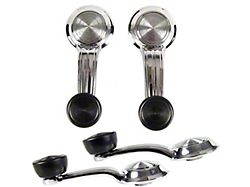 Camaro Front & Rear Window Crank Handles, Black, 1969