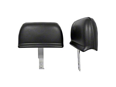 Front Seat Headrest Assemblies; Black (1967 Camaro)