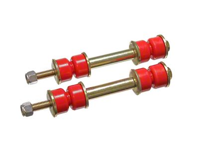 Front Sway Bar End Links; 2-5/8-Inch; Red (67-92 Camaro)