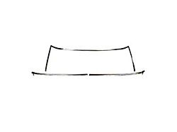 Front Windshield Molding Kit; Polished Stainless (67-69 Camaro)
