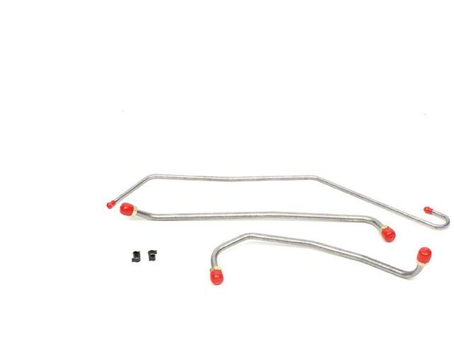 Camaro Fuel Line Set, Fuel Pump To Carburetor, Steel, 3-Piece, 396/325-350hp, 3/8, With 1/4 Return Line, 1969