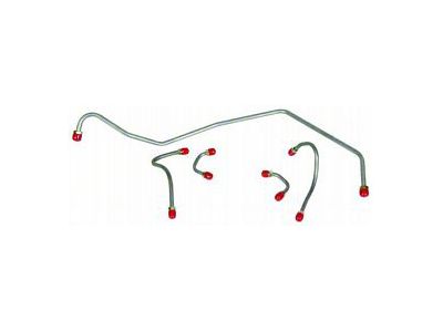 Camaro Fuel Line Set, Cross Ram Intake, Stainless Steel, 1968-1969 (Z/28 Coupe)
