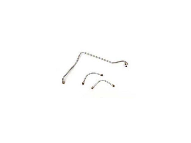 Camaro Fuel Line Set, Fuel Pump To Holley Carburetor, Stainless Steel, Z28, 3/8, 1967-1968 (Z28 Coupe)