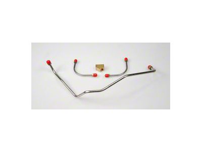 Camaro Fuel Line Set, Fuel Pump To Holley Carburetor, Stainless Steel, Z28, 3/8, 1969 (Z/28 Coupe)