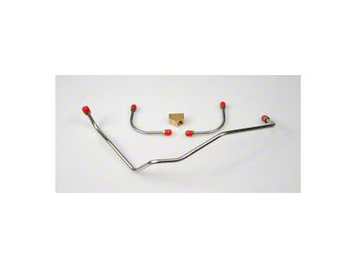 Camaro Fuel Line Set, Fuel Pump To Holley Carburetor, Stainless Steel, Z28, 3/8, 1969 (Z28 Coupe)