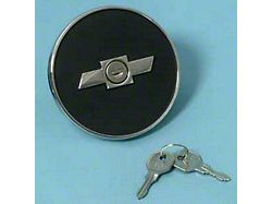 Camaro Gas Cap, Locking, Bowtie, 1967-1968