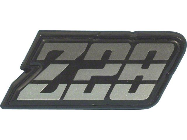 Camaro Gas Door Emblem, Z28, Charcoal, 1980-1981 (Z28 Coupe)