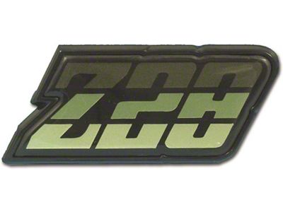 Camaro Gas Door Emblem, Z28, Green, 1980-1981 (Z28 Coupe)