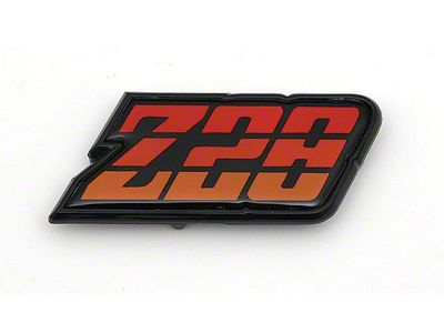 Camaro Gas Door Emblem, Z28, Orange, 1980-1981 (Z28 Coupe)
