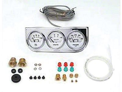 Auto Meter Auto Gage Series Gauge Console; Oil Pressure/Volts/Water Temp