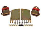 GM LS Series Motor Mount Conversion Kit; Short and Wide; Zinc; Red (67-72 Camaro, Excluding SS)