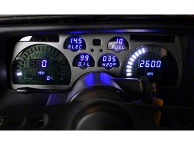 Camaro Green, LED Digital Replacement Gauge Cluster, 1991-1992