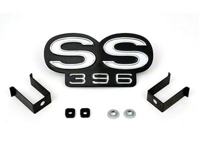 Camaro Grille Emblem, SS396, For Cars With Rally Sport RS Grille, 1969