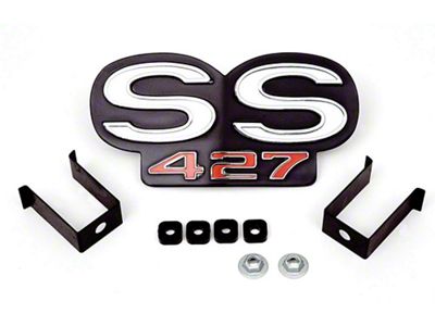 Camaro Grille Emblem, SS427, For Cars With Rally Sport RS Grille, 1969