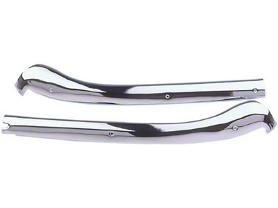 Header Moldings,Convertible Top,Polished Chrome,67-68E