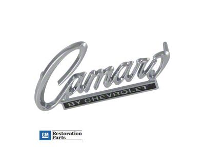 Header/Trunk Emblem; Chrome with Black Inlay (68-69 Camaro)