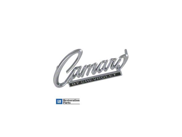 Header/Trunk Emblem; Chrome with Black Inlay (68-69 Camaro)