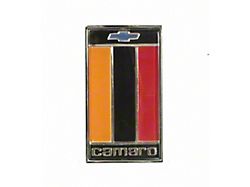 Camaro Header Panel Emblem, Orange/Black/Red, 1975-1977