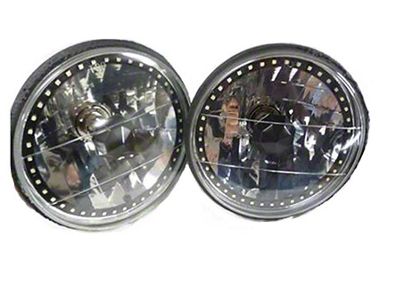 Camaro Headlight, 7 Inch Round Blackout With Multi-Color LED Halo, 1967-1981