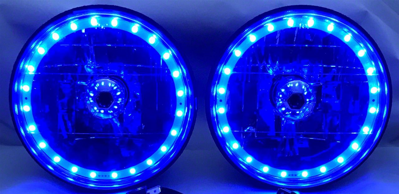 Ecklers Camaro Headlight, 7 Inch Round White Diamond With
