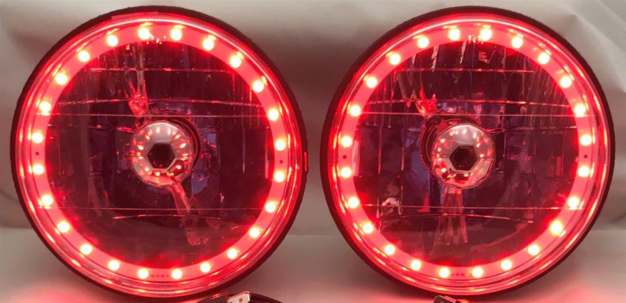 Ecklers Camaro Headlight, 7 Inch Round White Diamond With