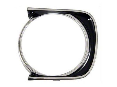 Camaro Headlight Bezel, For Cars With Standard Trim Non-Rally Sport , Left 1967