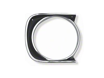 Camaro Headlight Bezel, For Cars With Standard Trim Non-Rally Sport , Right, 1967