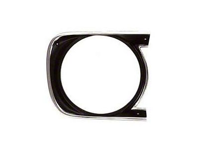 Camaro Headlight Bezel, For Cars With Standard Trim Non-Rally Sport , Right, 1968