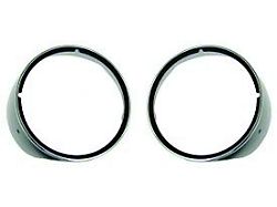 Headlamp Bezel-w/chrome, Pair (1969 Camaro)