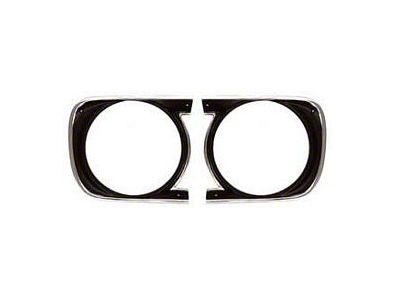 Camaro Headlight Bezels, For Cars With Standard Trim Non-Rally Sport , Left & Right, 1968