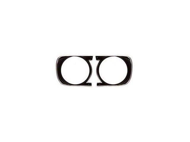 Camaro Headlight Bezels, For Cars With Standard Trim Non-Rally Sport , Left & Right, 1968