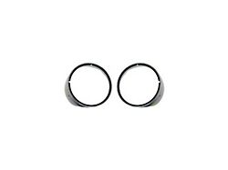 Headlight Bezels with Trim; Matte Black Inserts (1969 Camaro, Excluding RS)