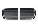 Camaro Headlight Door Covers, With Chrome Edge, RS, 1968