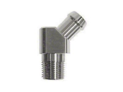 Camaro Heater Hose Fitting, 5/8 45 Degree Elbow, StainlessSteel, 1967-1969