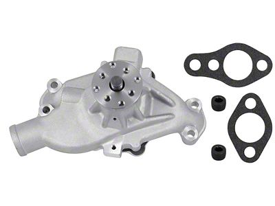High Volume Short Water Pump; Natural (67-68 Small Block V8 Camaro)