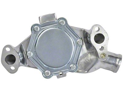 High Volume Short Water Pump; Polished (67-68 Small Block V8 Camaro)