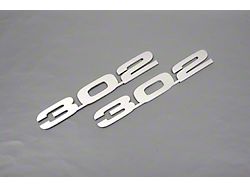 Camaro Hood Emblems, 302, Stainless Steel, 1967-1969