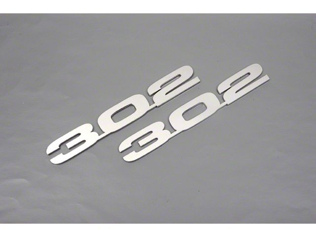 Camaro Hood Emblems, 302, Stainless Steel, 1967-1969