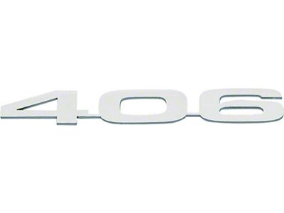 Camaro Hood Emblems, 406, Cowl, Stainless Steel, 1967-1969