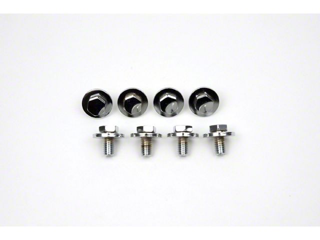 Hood Hinge Bolt Set,Bowtie Stamped,Chrome,67-69