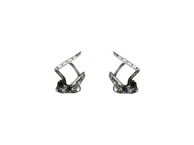 Hood Hinges, Chrome, 67-69