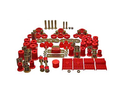 Hyper-Flex System Complete Bushing Kit; Red (75-79 Camaro)