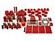 Hyper-Flex System Master Bushing Kit; Red (67-69 Camaro w/ Mono-Leaf Springs)