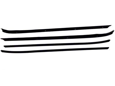 Inner and Outer Belt Weatherstrip Kit with Installation Kit; Driver and Passenger Side (70-79 Camaro w/ Inner and Outer Flat Chrome Bead)